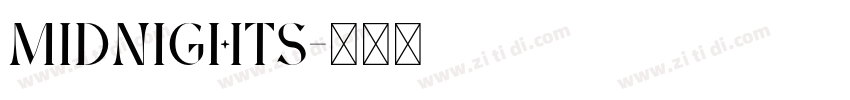 midnights字体转换