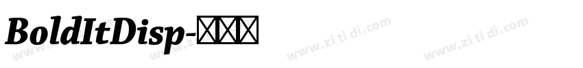 BoldItDisp字体转换