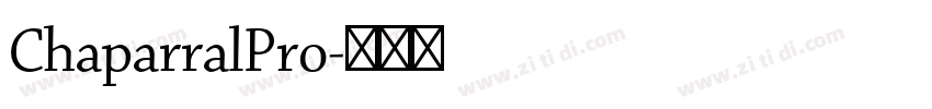 ChaparralPro字体转换