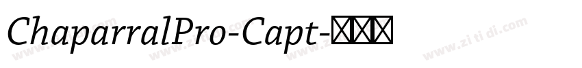 ChaparralPro-Capt字体转换