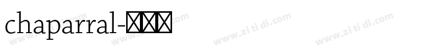 chaparral字体转换