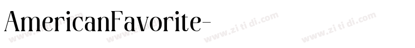 AmericanFavorite字体转换