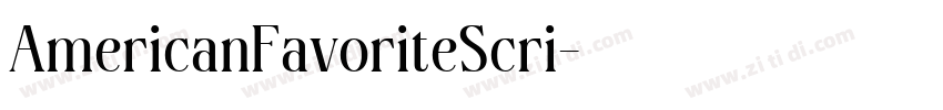 AmericanFavoriteScri字体转换