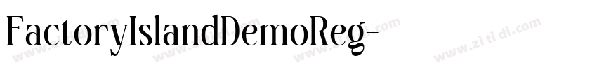 FactoryIslandDemoReg字体转换 FactoryIslandDemoReg字体转换