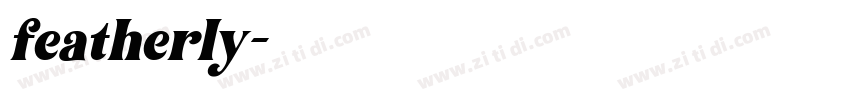 featherly字体转换