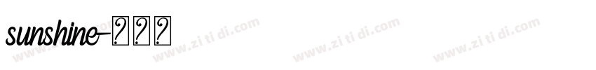 sunshine字体转换