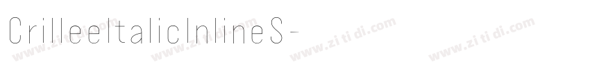 CrilleeItalicInlineS字体转换