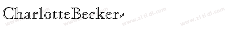 CharlotteBecker字体转换