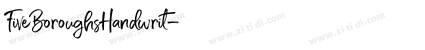 FiveBoroughsHandwrit字体转换