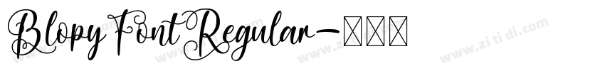 BlopyFontRegular字体转换
