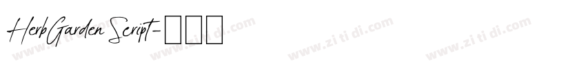 HerbGardenScript字体转换