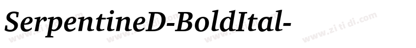SerpentineD-BoldItal字体转换