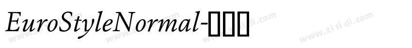 EuroStyleNormal字体转换