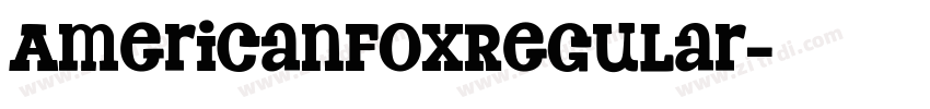 AmericanFoxRegular字体转换
