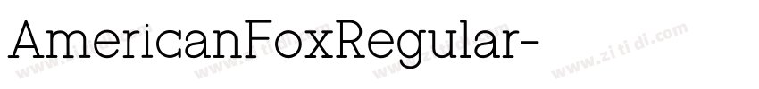 AmericanFoxRegular字体转换
