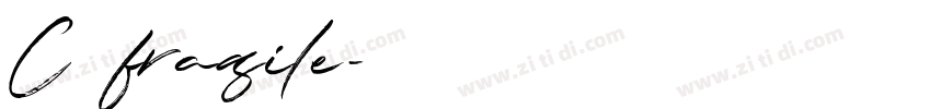 C乐安fragile字体转换