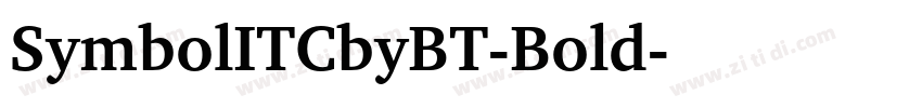SymbolITCbyBT-Bold字体转换