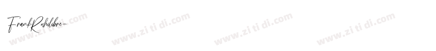 FrankRuhilibre字体转换