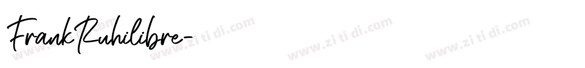 FrankRuhilibre字体转换