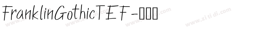 FranklinGothicTEF字体转换