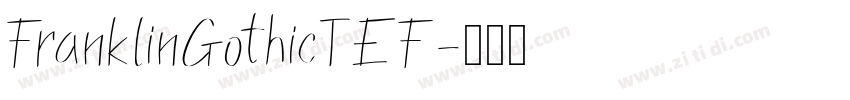 FranklinGothicTEF字体转换