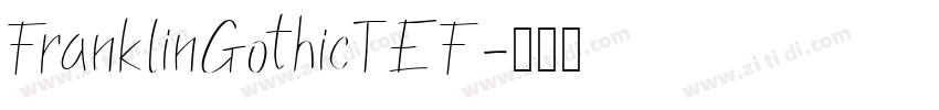 FranklinGothicTEF字体转换