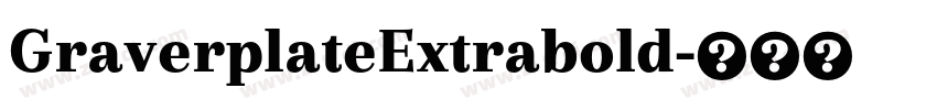 GraverplateExtrabold字体转换