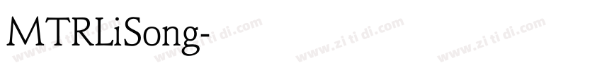 MTRLiSong字体转换