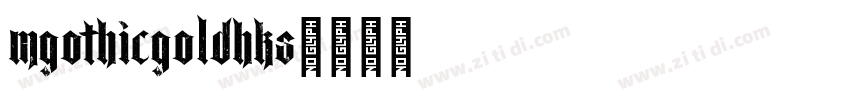 MGothicGoldHKS字体转换
