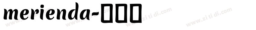 merienda字体转换