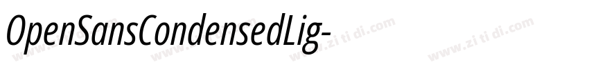 OpenSansCondensedLig字体转换