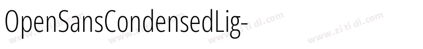 OpenSansCondensedLig字体转换