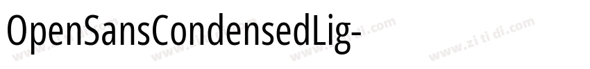 OpenSansCondensedLig字体转换