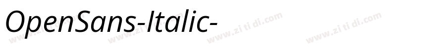 OpenSans-Italic字体转换