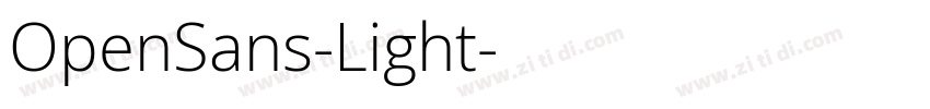 OpenSans-Light字体转换