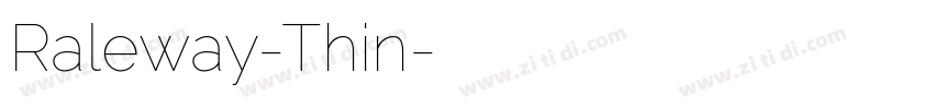 Raleway-Thin字体转换