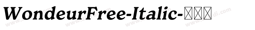 WondeurFree-Italic字体转换