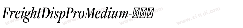 FreightDispProMedium字体转换