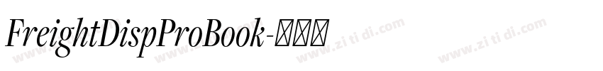 FreightDispProBook字体转换