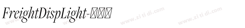 FreightDispLight字体转换