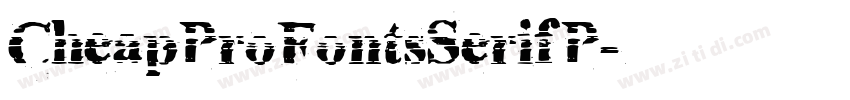 CheapProFontsSerifP字体转换