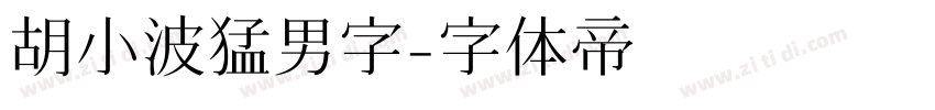 胡小波猛男字字体转换