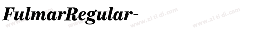 FulmarRegular字体转换