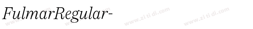 FulmarRegular字体转换