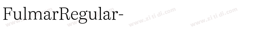FulmarRegular字体转换