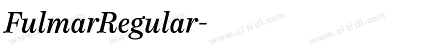 FulmarRegular字体转换