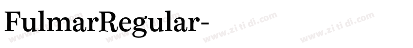 FulmarRegular字体转换