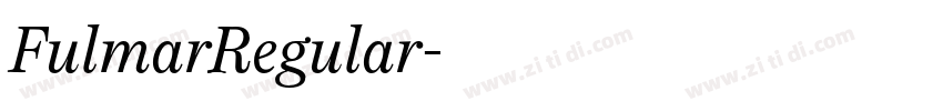 FulmarRegular字体转换