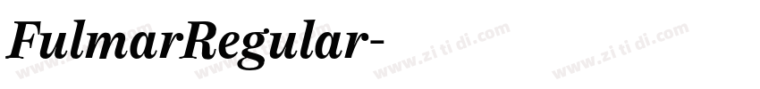 FulmarRegular字体转换