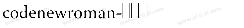 codenewroman字体转换